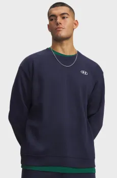 Мужской темно-синий свитшот UA RIval Flc Crew Синий XL Under Armour 6013447-410
