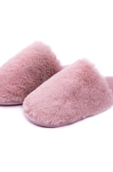 Женские комнатные тапочки Twins HS-Lux закрытые, меховые, розовые, размер 40