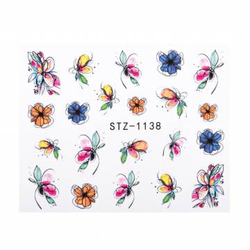 Водные наклейки для ногтей Vizavi Professional STZ-1138 Водные наклейки для ногтей Vizavi Professional STZ-1138