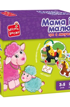Развивающая игра с липучками Vladi Toys Мама и малыш, от 3 лет, 24 элемента (VT2100-14)