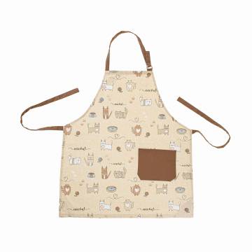 Фартук с регулируемой завязкой Home Line Кот на кухне, песочный (полупанама) (175302) Фартук с регулируемой завязкой Home Line Кот на кухне, песочный (полупанама) (175302)