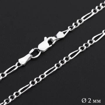 Серебряная цепочка плетение Фигаро 3+1 б010893 Серебряная цепочка плетение Фигаро 3+1 б010893