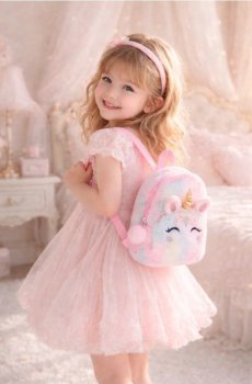 Рюкзак з мотивом єдинорога - різнобарвний