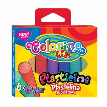 Детский пластилин Colorino Kids Glitter с блестками, 6 цветов, от 3 лет, 100 г (42697PTR) Детский пластилин Colorino Kids Glitter с блестками, 6 цветов, от 3 лет, 100 г (42697PTR)