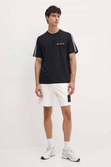 Хлопковая футболка Armani Exchange мужская цвет чёрный с аппликацией 8NZTSG ZJ9AZ Хлопковая футболка Armani Exchange мужская цвет чёрный с аппликацией 8NZTSG ZJ9AZ
