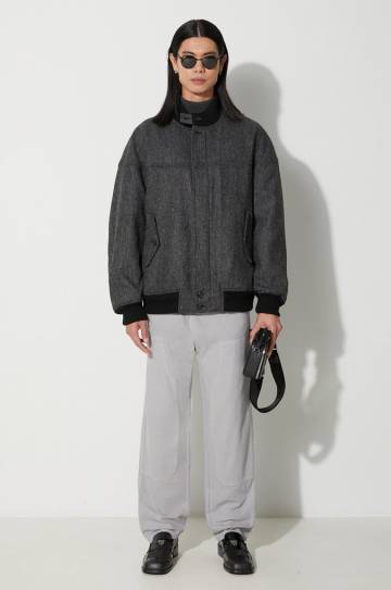 Шерстяная куртка-бомбер Baracuta Herringbone Derby Jacket цвет серый переходная oversize BRCPS1001 Шерстяная куртка-бомбер Baracuta Herringbone Derby Jacket цвет серый переходная oversize BRCPS1001