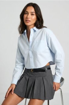 Коротка сорочка - блакитний