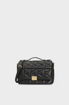 Женская черная кожаная сумка Черный ONESIZE Karl Lagerfeld 246W3086