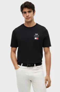 Мужская черная футболка TH x Cadillac Formula 1® Team Черный XL Tommy Hilfiger MN0MN00082