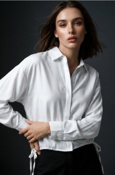 Сорочка oversize - кремовий