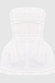 Белый топ с вышивкой