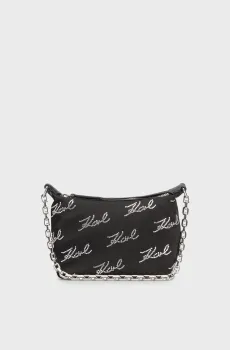 Женская черная сумка с узором Черный ONESIZE Karl Lagerfeld 246W3083