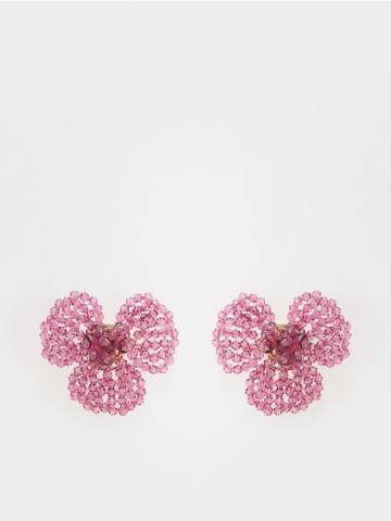 Reserved - Сережки-квіти - пурпуровий - 906CO-44X