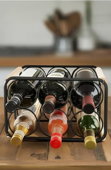 Стелаж для пляшок - чорний