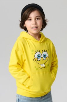 Бавовняний світшот з принтом SpongeBob - жовтий