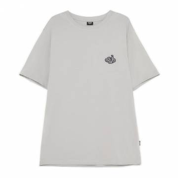 Cropp - Футболка, оздоблена вишивкою - light grey Cropp - Футболка, оздоблена вишивкою - light grey