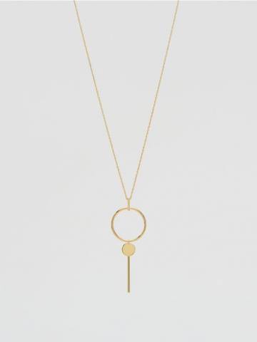 Reserved - Намисто з підвіскою - золотий - 310FD-GLD