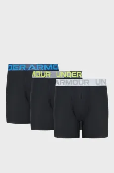 Мужские черные боксеры (3 шт) UA PERFORMANCE TECH - CAMO WB 6 Черный XL Under Armour 6018843-001