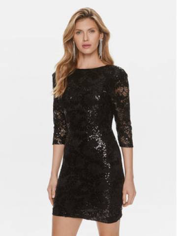 Kontatto Коктейльна сукня BO350 Чорний Slim Fit Kontatto Коктейльна сукня BO350 Чорний Slim Fit