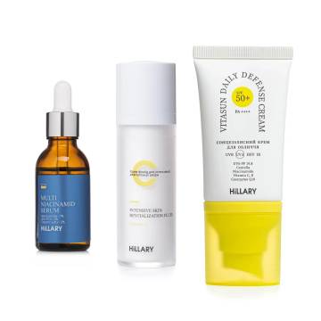 Комплекс для відновлення тону та захист від пігментації Hillary Tone Repair & Pigment Defense Set Комплекс для відновлення тону та захист від пігментації Hillary Tone Repair & Pigment Defense Set