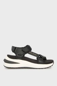 Женские черные кожаные сандалии WINSLOVE ACTION Черный 36 Pepe Jeans PLS90707