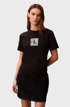Женская черная футболка CLASSIC FIT MONOGRAM Черный XS Calvin Klein Jeans LV047F819G
