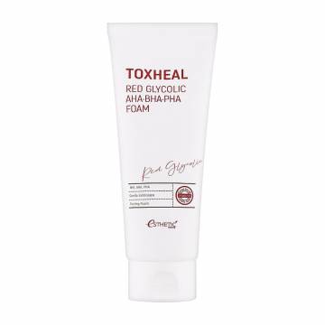 Пенка для умывания Esthetic House Toxheal Red Glycolic AHA-BHA-PHA Foam с гликолевой кислотой, 150 мл Пенка для умывания Esthetic House Toxheal Red Glycolic AHA-BHA-PHA Foam с гликолевой кислотой, 150 мл