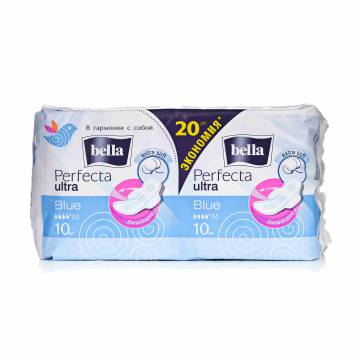 Гигиенические прокладки для критических дней Bella Perfecta Ultra Blue, 2*10 шт Гигиенические прокладки для критических дней Bella Perfecta Ultra Blue, 2*10 шт