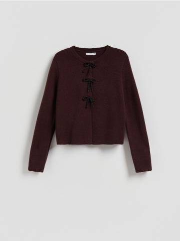 Reserved - Kardigan v vibučkami - буряковий - 233GV-83M