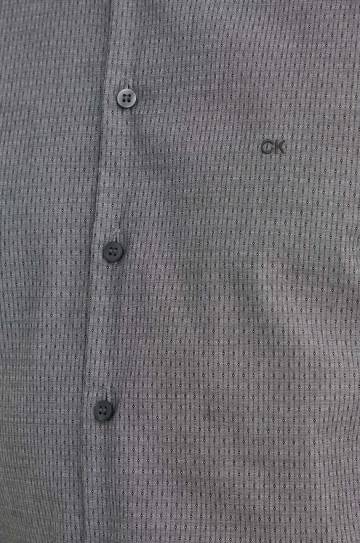 Рубашка Calvin Klein мужская цвет серый slim классический воротник K10K113165 Рубашка Calvin Klein мужская цвет серый slim классический воротник K10K113165