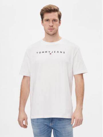 Tommy Jeans Футболка Tjm Reg Linear Logo Tee Ext DM0DM17993 Білий Regular Fit Tommy Jeans Футболка Tjm Reg Linear Logo Tee Ext DM0DM17993 Білий Regular Fit
