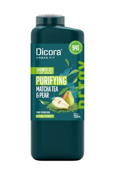 Очищающий гель для душа Dicora Urban Fit Детокс Чай Матча и груша, 750 мл