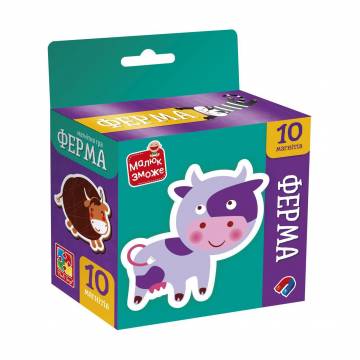 Магнитная игра Vladi Toys Ферма, 10 магнитов, от 3 лет (VT3106-36) Магнитная игра Vladi Toys Ферма, 10 магнитов, от 3 лет (VT3106-36)