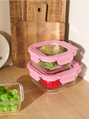 Контейнер для їжі - пастельний рожевий