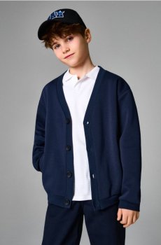 Толстовка на гудзиках - темно-синій