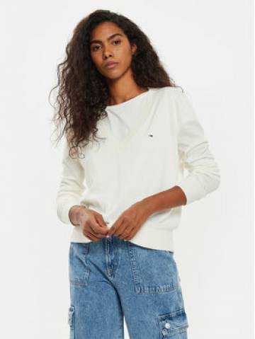Tommy Jeans Светр Tjw Essential DW0DW18670 Écru Regular Fit Tommy Jeans Светр Tjw Essential DW0DW18670 Écru Regular Fit