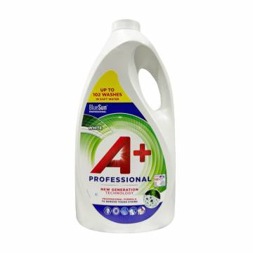 Гель для стирки A+ Professional White для белых вещей, 102 стирки, 4.62 л Гель для стирки A+ Professional White для белых вещей, 102 стирки, 4.62 л