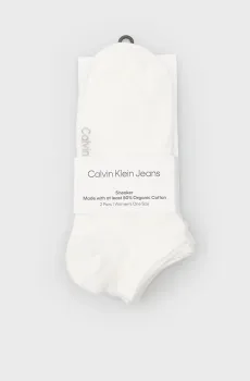 Женские белые носки (2 пары) SNEAKER Белый ONESIZE Calvin Klein 701231403