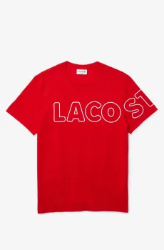 Мужская красная футболка Красный S Lacoste TH1741WTU
