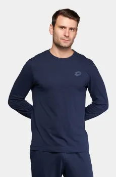 Мужской темно-синий лонгслив MSC TEE LS II Синий S Lotto 218916/1CI