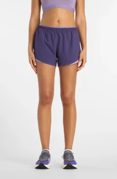 Женские фиолетовые шорты RC Essentials Short 3 Фиолетовый XS New Balance WB61J868BOY