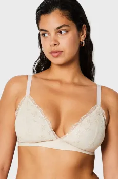 Женский белый бюстгальтер с тонкой треугольной чашкой IDYLLE Белый 70C Etam 6547487