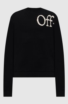 Черный свитер с шерстью