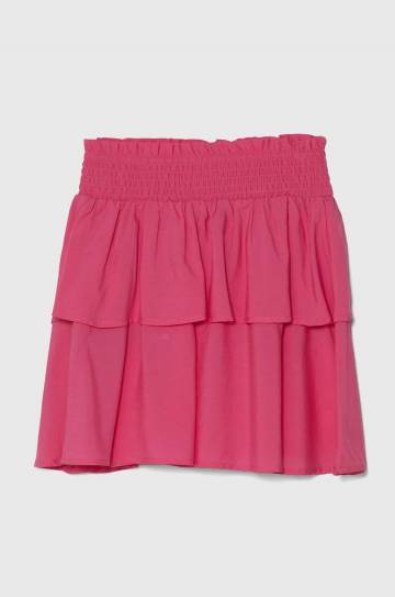 Детская юбка Guess цвет розовый mini расклешённая