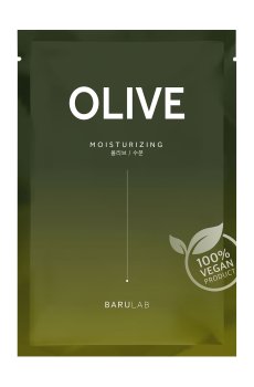 Увлажняющая тканевая маска для лица Barulab The Clean Vegan Olive Mask с экстрактом оливок, 23 г