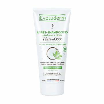 Кондиционер Evoluderm Coconut Rain Detangling & Detox Conditioner для всех типов волос, с водой кокоса, 200 мл Кондиционер Evoluderm Coconut Rain Detangling & Detox Conditioner для всех типов волос, с водой кокоса, 200 мл