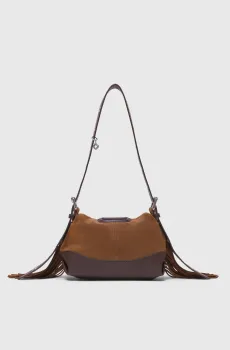 Женская рыжая замшевая сумка Miss M Рыжий ONESIZE MAJE MFASA01351_Camel-Brown