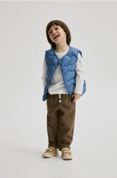 Reserved - Жилет з вишивкою - синій - 319IL-55X