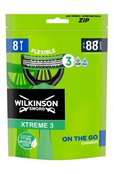 Одноразовые бритвы Wilkinson Sword Xtreme 3 On The Go Comfort мужские, 8 шт