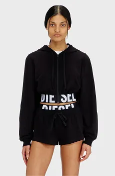 Женское черное худи NIKA-D-POP FELPA Черный S Diesel A22776 0IKBJ